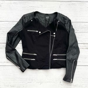 ABS Denim Collection by Allen Schwartz Moto Jacket